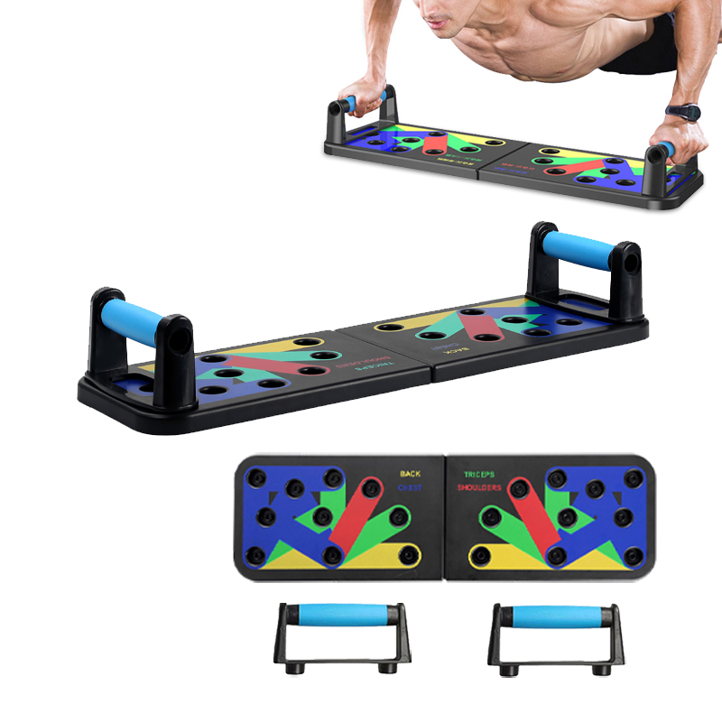 Body Fitness Bar Foldable Shoulders Back Triceps Chest Multifunction Training Push Rack Board ABS Material AB Zone Durable