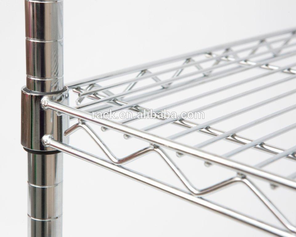 Commercial Storage Shelves 800lbs Heavy Duty 5 Tiers Chrome Steel Metal Wire Shelving Unit Shelf Rack