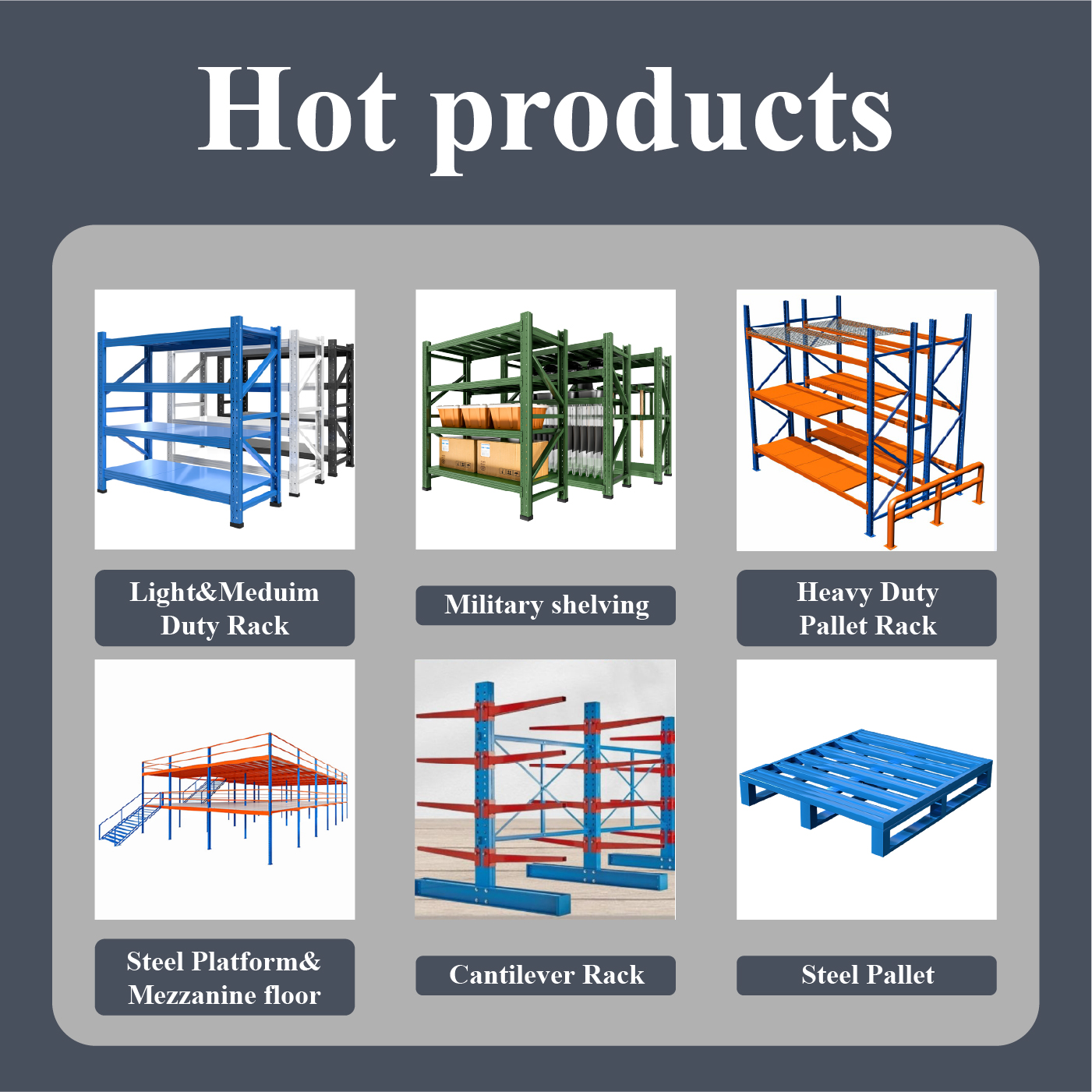 Heavy Duty Steel Selective Pallet Rack Powder Coated for Warehouse Palletized Goods Storage