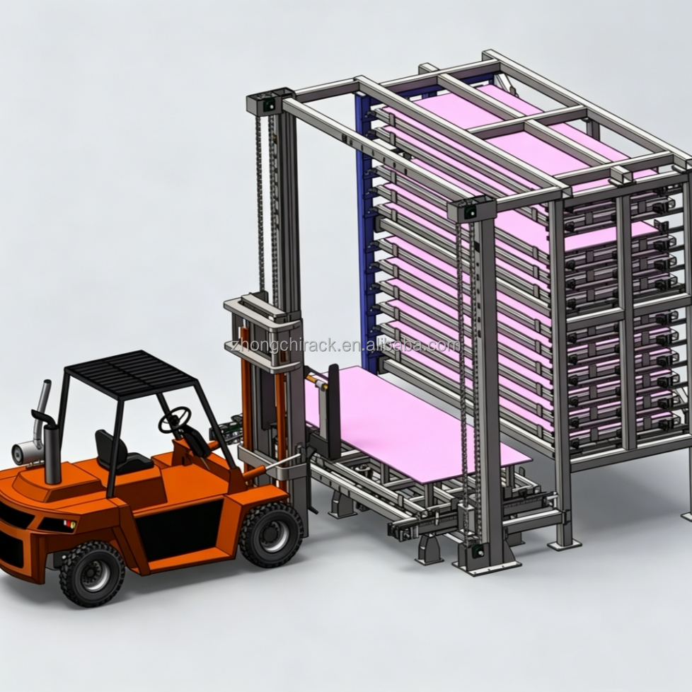 High Density 8-Layer Steel Automated Warehouse Rack System For Sheet Metal Storage Heavy Duty Anti-Rust Industrial Structure