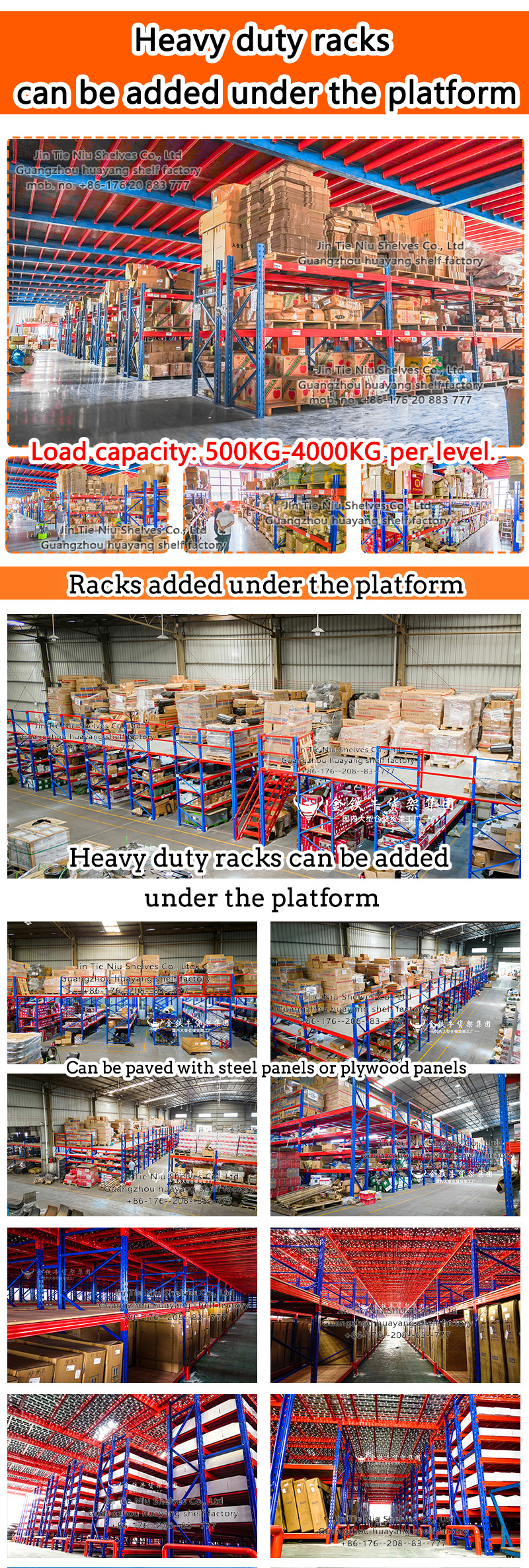 Guangzhou Rack Adjustable Pallet Racking System 2000KG 2200KG 2200KG 2300KG 2400KG 2500KG Pounds Tons