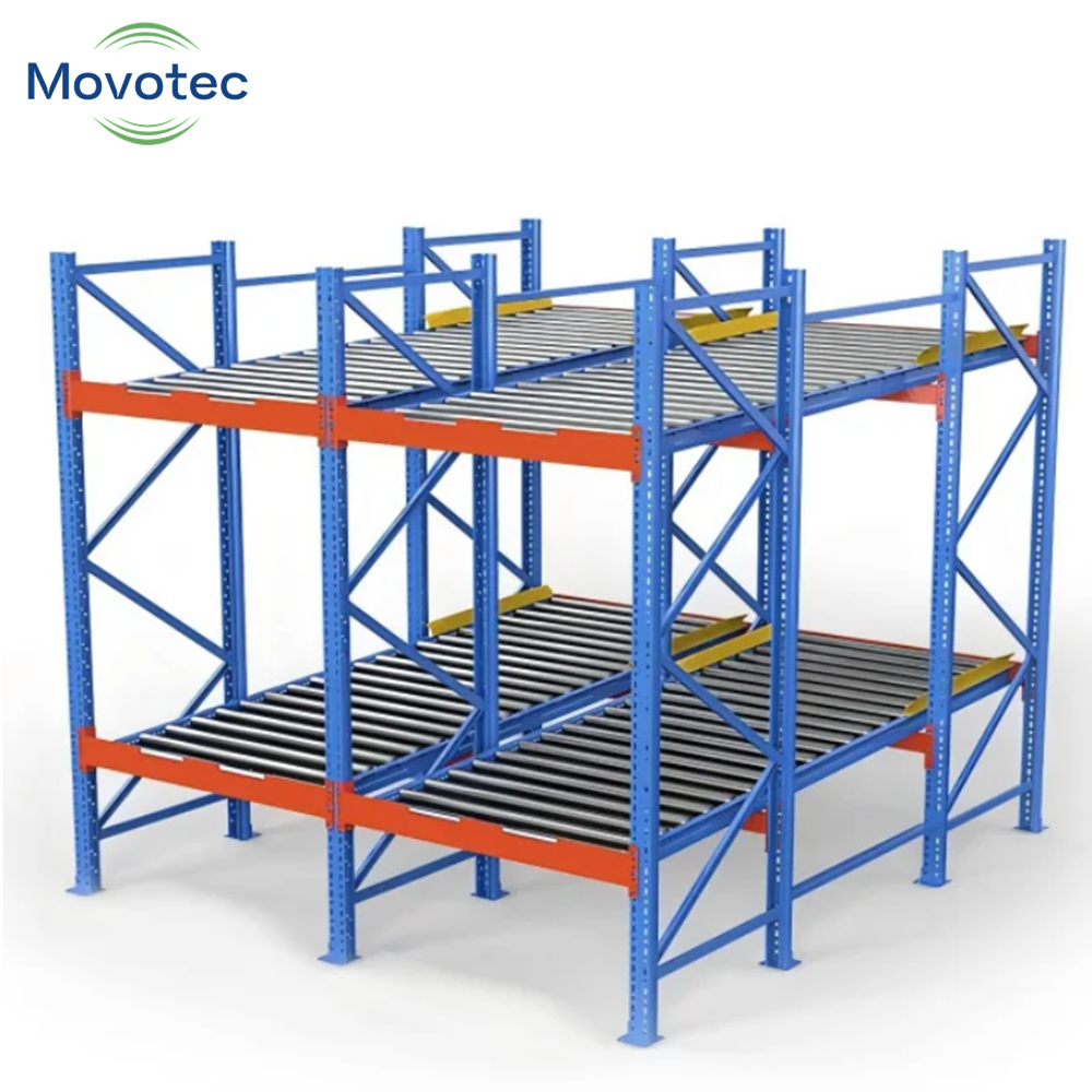 Warehouse Storage Racks Shelving Systems Pallet Rack Gravity Roller Flow Racking Movotec MTG100 1 Year Warranty
