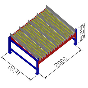 Warehouse Flow Through Sliding Wheel Pipe Roller Track Pallet Racking
