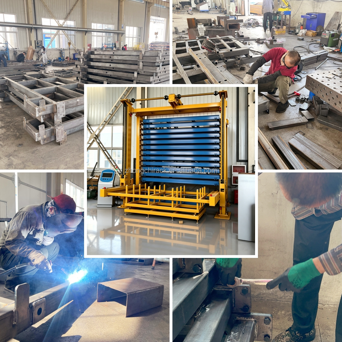 High Density 8-Layer Steel Automated Warehouse Rack System for Sheet Metal Storage Heavy Duty Anti-Rust Industrial Structure
