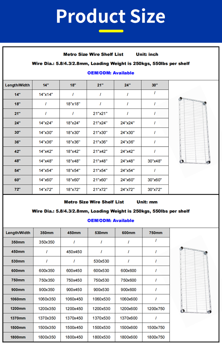 Chrome Wire Shelving,Competitive Price Heavy Duty 4 Tier Steel Warehouse Storage Rack
