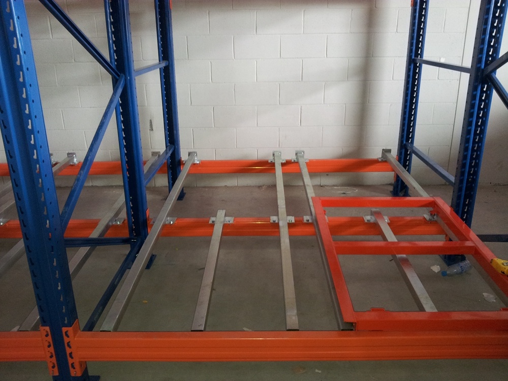 Push Back Rack Details Front