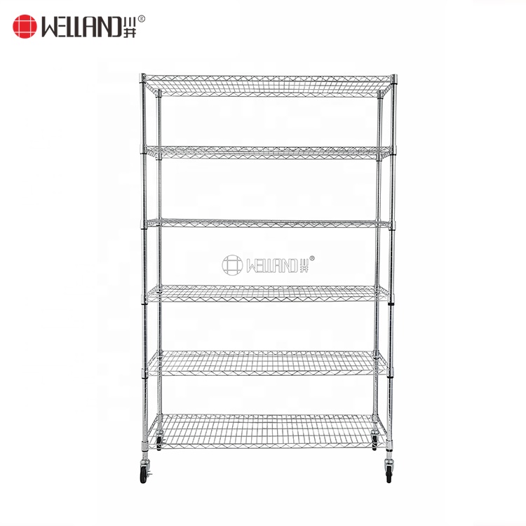 NSF Factory Industrial Warehouse Metal Mobile Storage Wire Racks Shelving Systems
