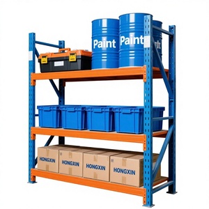 Low Price 5 Layer Steel Adjustable Boltless Corrosion Protection Powder Coated Heavy Duty Warehouse Storage Rack Shelves