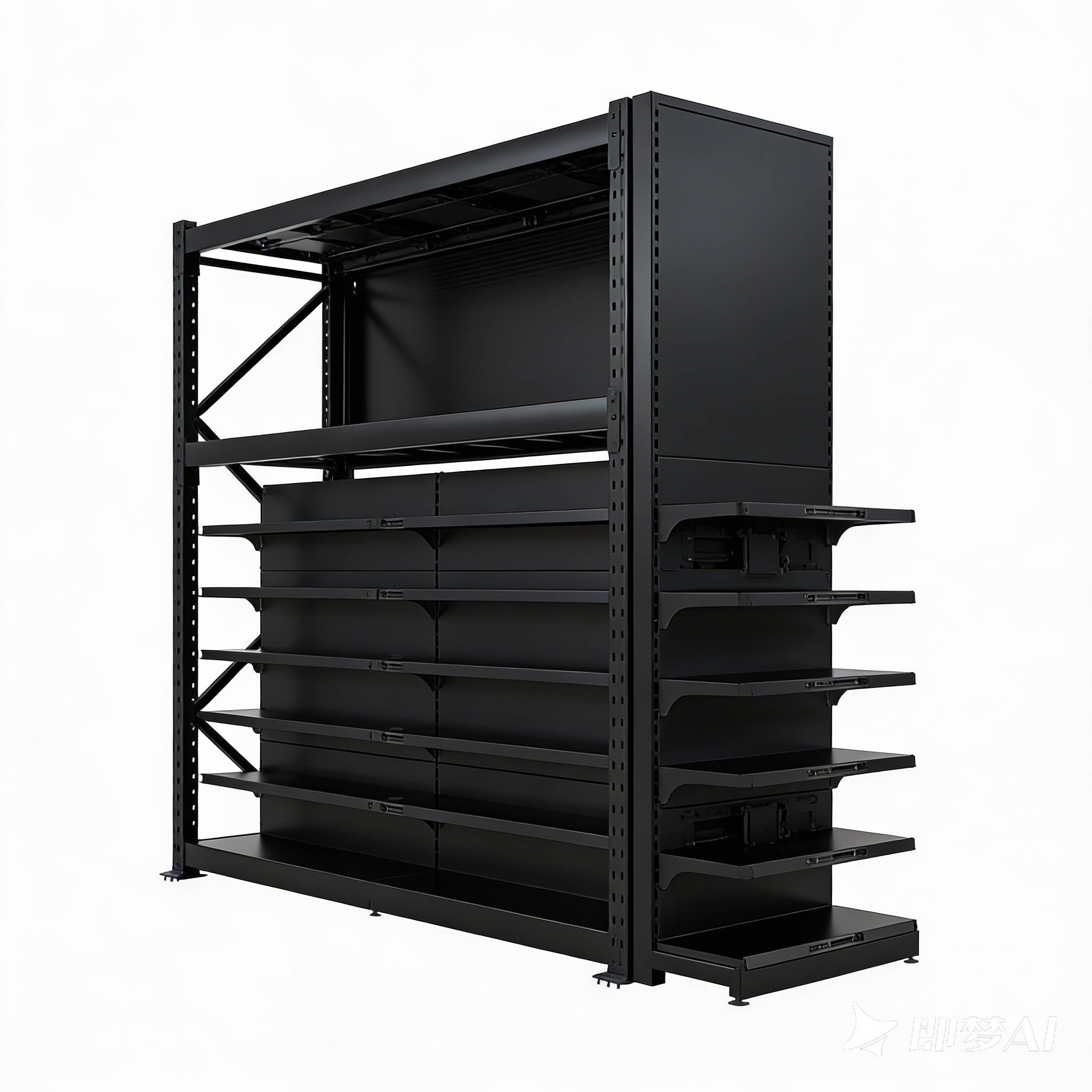 Multi-Layer Adjustable Light Duty Double-sided Warehouse Storage Shelving System 150kg/layer Capacity Customizable Layers