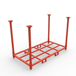 Factory Supply Industrial Logistics Foldable Stacking Rack Rolling Cage