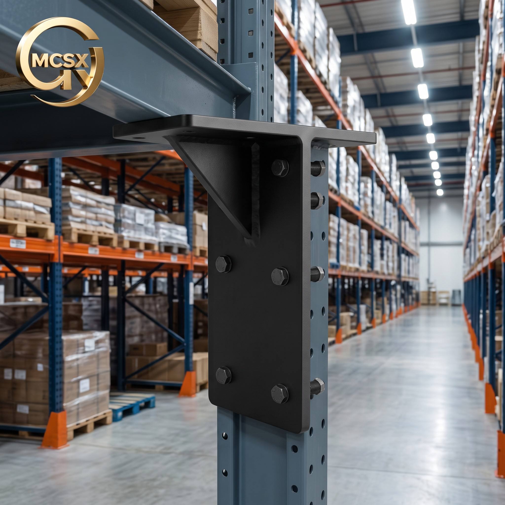 Powder-Coated Iron T-Frame Support - Custom Welded Structural Components for Industrial Shelving