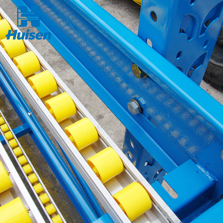 Flow Through Dynamic Storage Rack Carton Gravity Roller FIFO Warehouse Racking System Heavy Duty Industrial OEM Custom