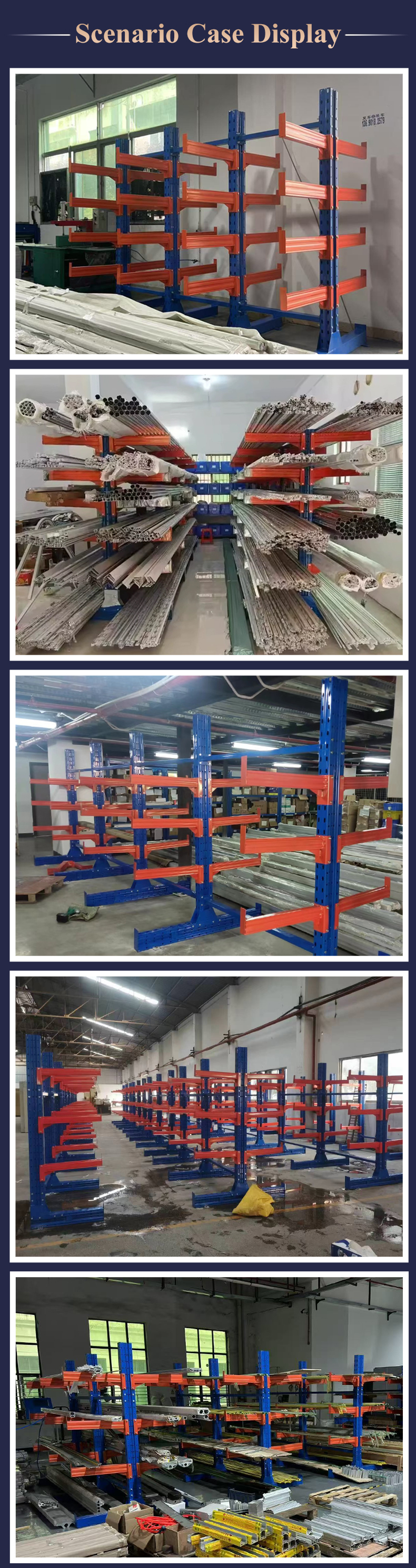 Warehouse cantilever storage system