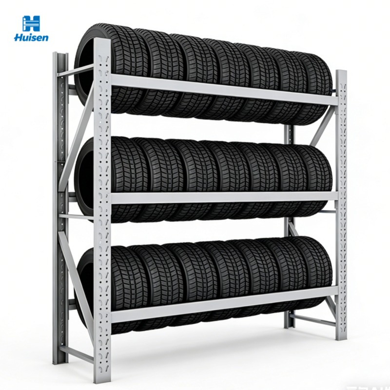 Automotive Warehouse Multi-Tier Tire Storage Rack Detachable Heavy Load Tire Racks