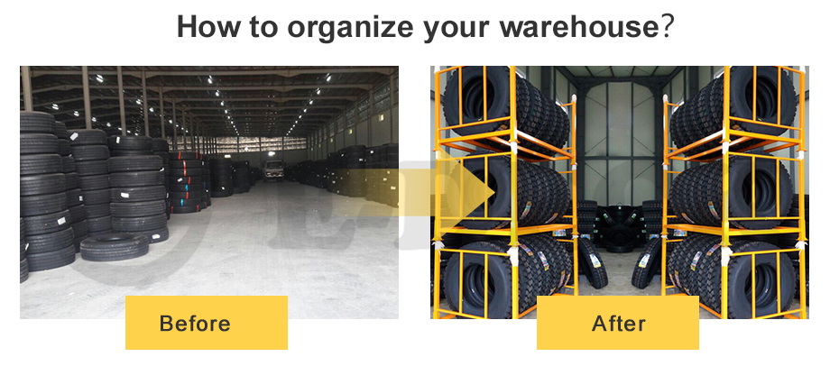 High Quality Auto Industry Detachable Durable Truck Storage Stacking Tire Pallet Rack