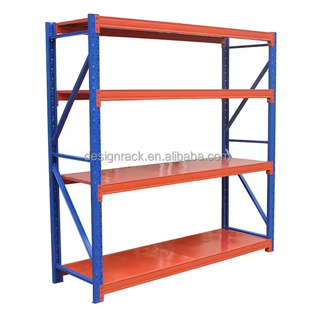 Light Duty Racking Shelf Metal Shelves Easy Assemble Storage Racks Adjustable Steel Rack