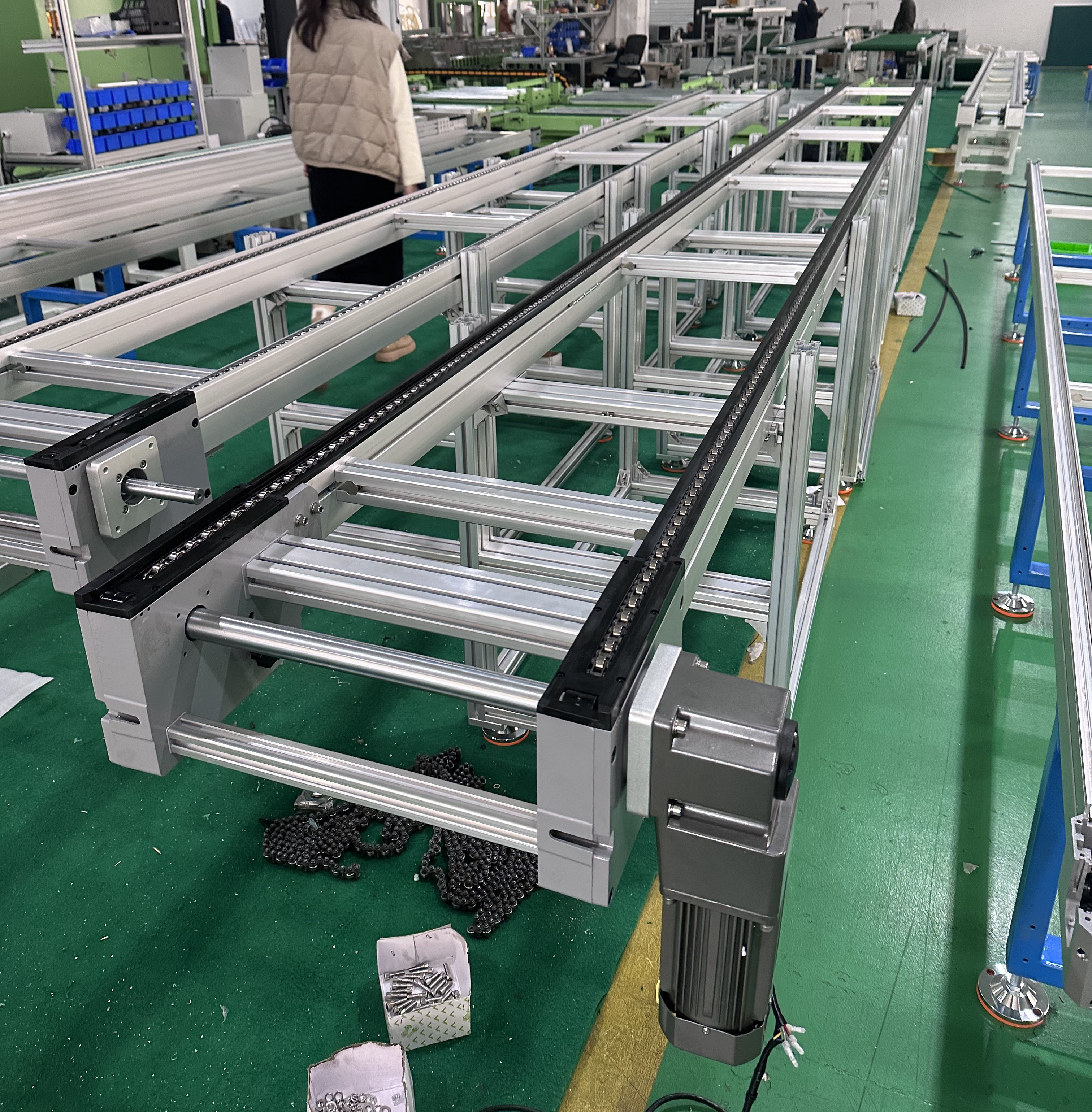 Bifa 20m/min Transfer Accumulating Roller Chain Free Flow Pallet Conveyor System