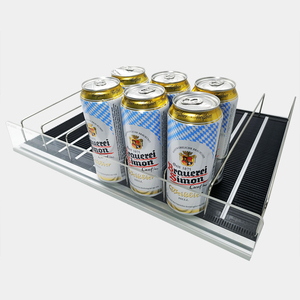 Gravity Flow Shelf FIFO System Custom Size Black Eco-Friendly Supermarket Roller Pusher Self Maintenance For Walk-in Cooler