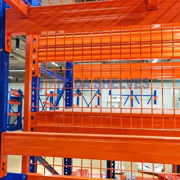 Racking safety column protectors and back mesh netting