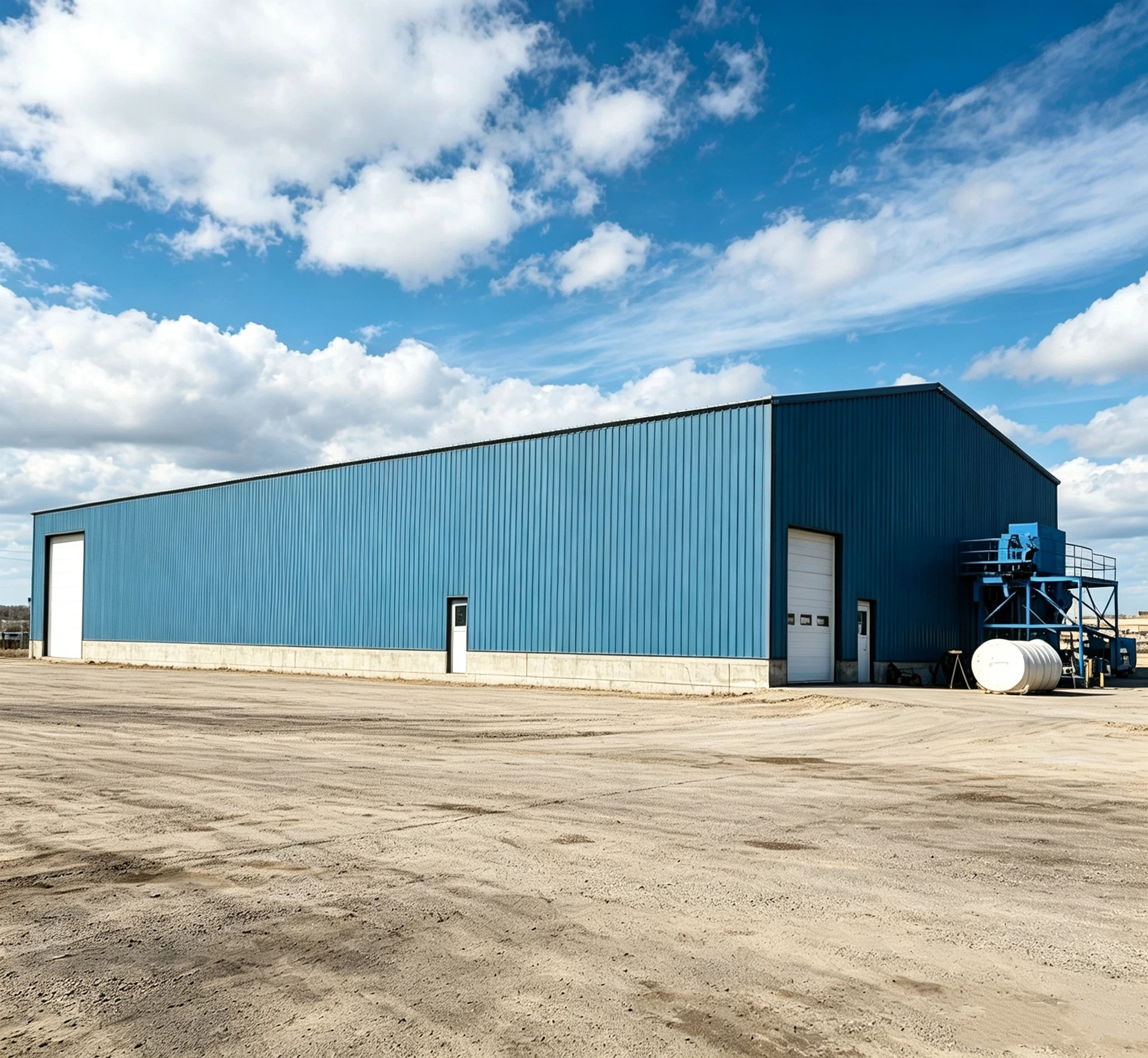 High Strength Prefabricated Steel Structure Warehouse Multi Functional Workshop Hangar Two-Car Parking Garage Storage Building