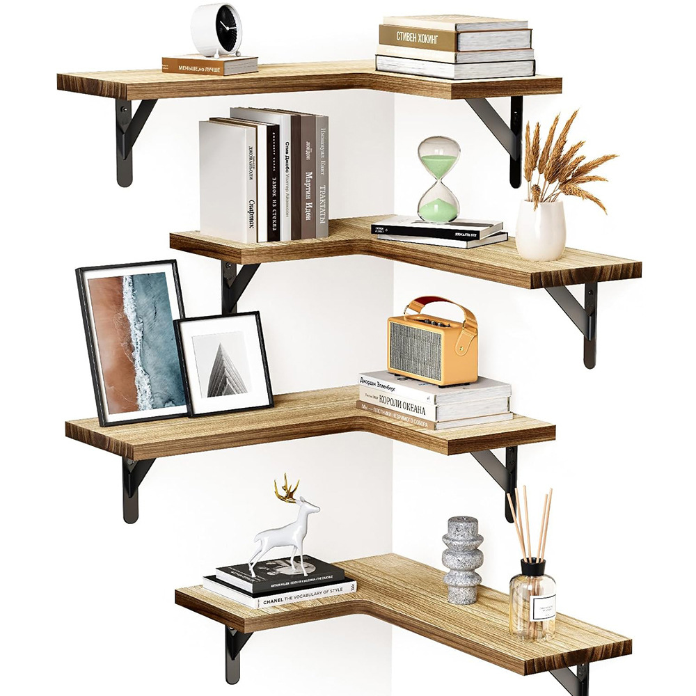 Wall-mounted floated shelf view 1