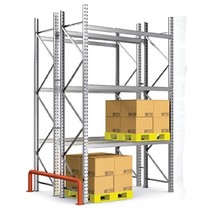 Row spacer for pallet rack parts accessories
