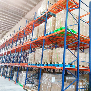 Industrial Push-Back Pallet Rack Storage System