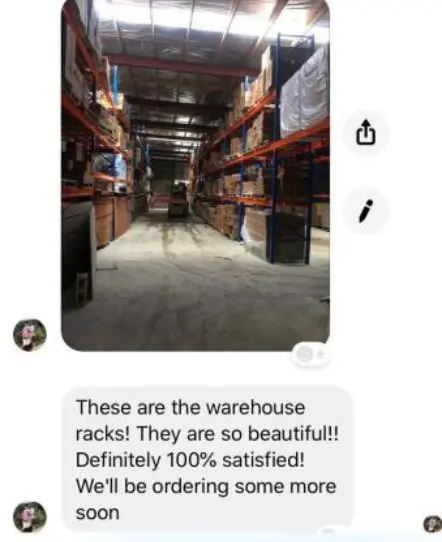 Completed client warehouse storage system acceptance