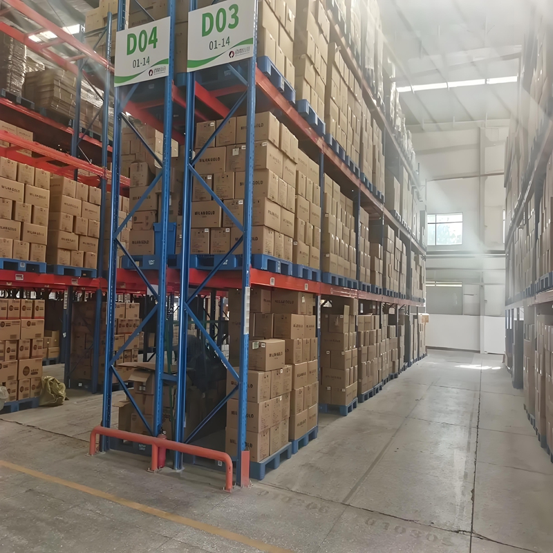Heavy Duty 5 Layer Drive-In Pallet Rack for Warehouse Storage Steel and Metal Adjustable Durable and Anti-Rust