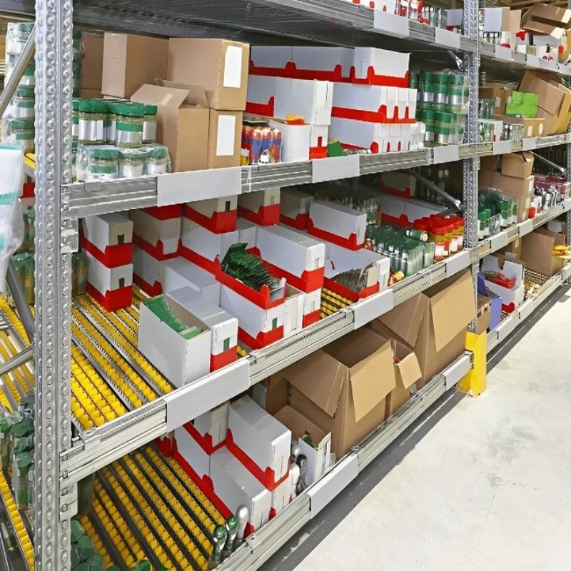 Large Capacity Steel 5 Layer Carton Flow Racking with Corrosion Protection for Logistics Sorting Warehouse Storage