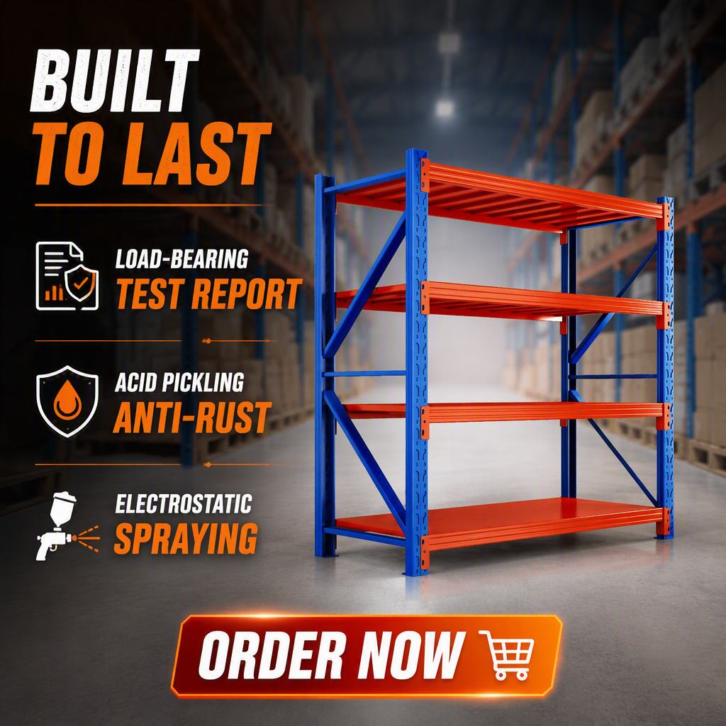 Boltless Adjustable Industrial Heavy Duty Steel Racking System 5 CE Certified Corrosion Protection Warehouse Shelving Storage