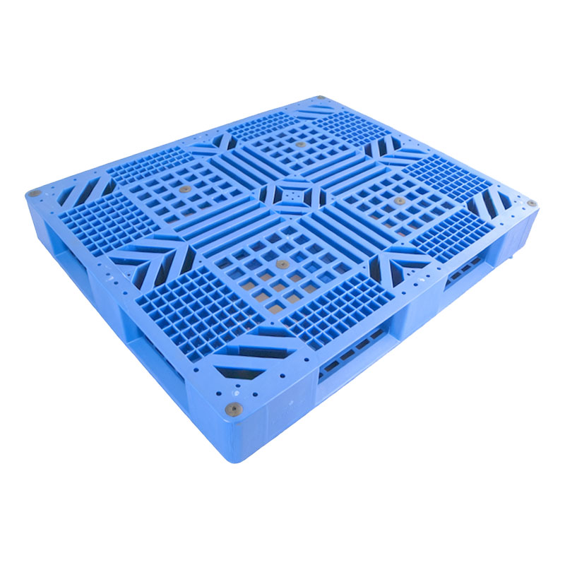 Heavy Duty 1200x1000x150mm Euro Pallet 6 Runner 4-Way Open Bottom Deck Single Faced Injection Plastic 4-Way Plastic Racking