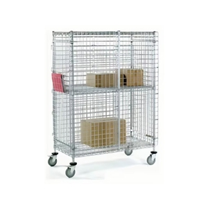 4-Tier Chrome Wire Shelving Unit Adjustable Industrial Storage Rack ESD-Safe