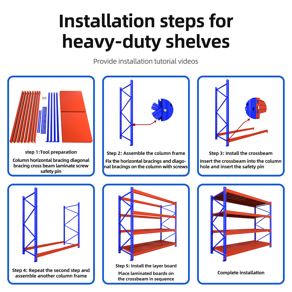 Full Height Heavy Duty Pallet Rack Warehouse Racking System Steel Structure High Capacity Shelving for Distribution Center