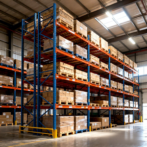High rise heavy duty steel beam racking 10-15m tall steel storage shelves