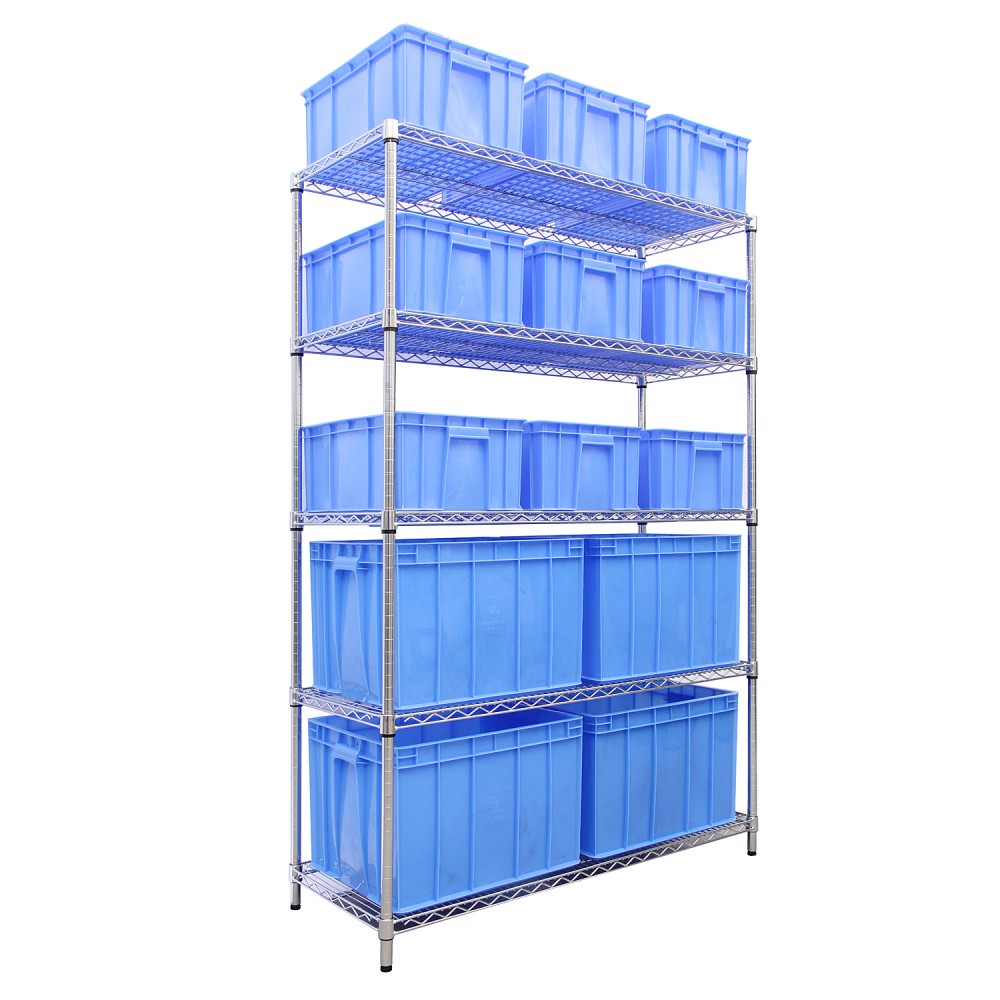 Chrome Wire Shelving,Competitive Price Heavy Duty 4 Tier Steel Warehouse Storage Rack