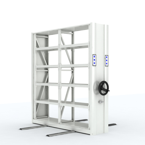 High Density Mobile Filing Shelving System Manual Compactor Movable Racking Compact Shelves