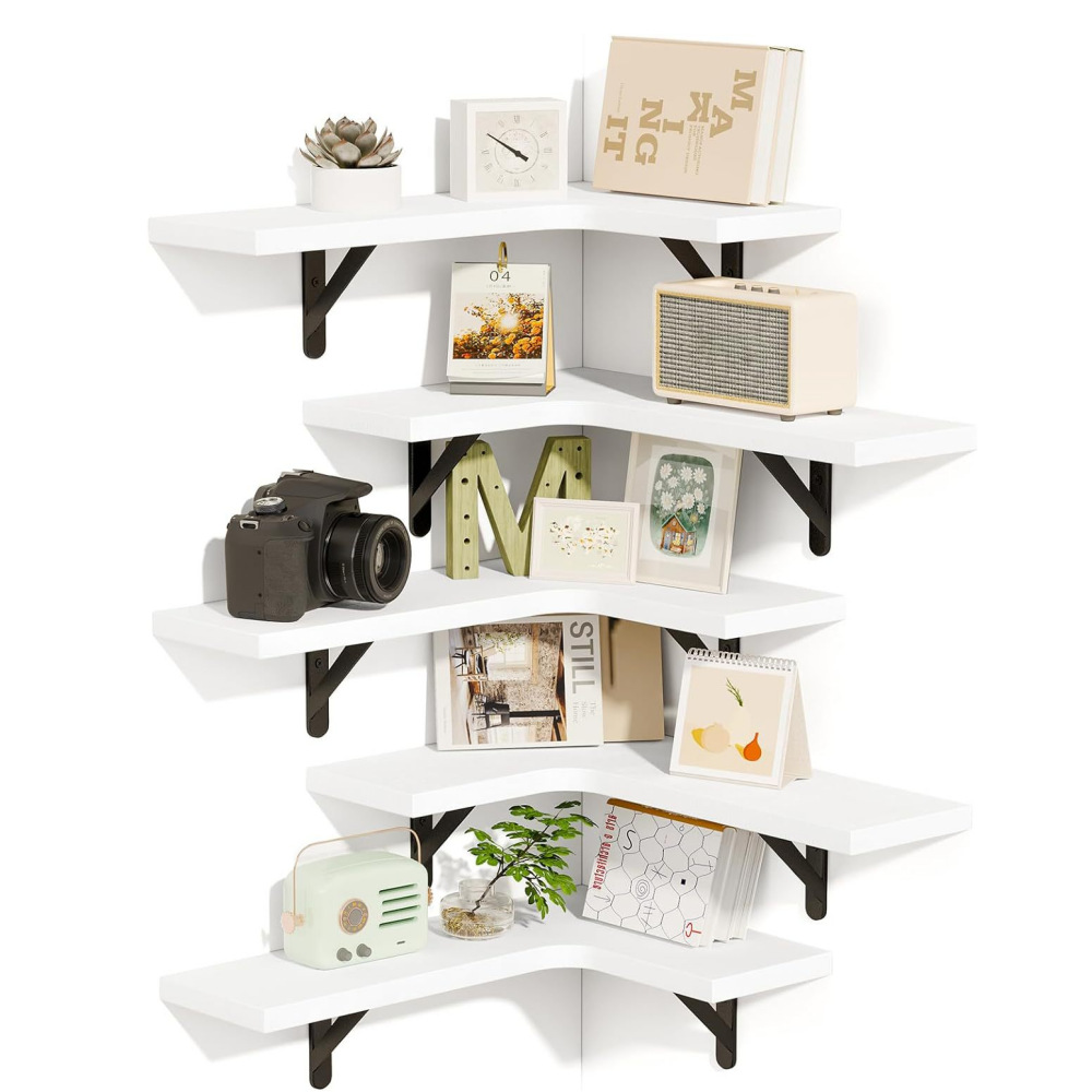 Wall-mounted floated shelf view 5