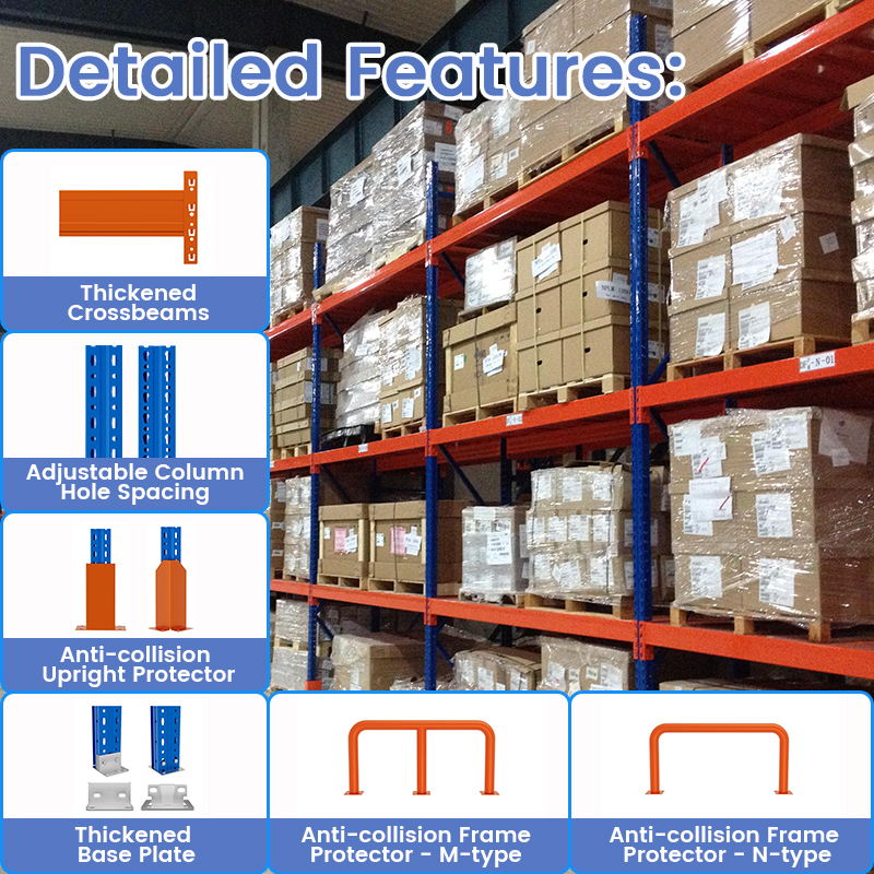 Heavy Duty Conventional Pallet Racking High Load Steel Industrial Storage Shelf Custom Multi-Layer Warehouse Pallet Rack System