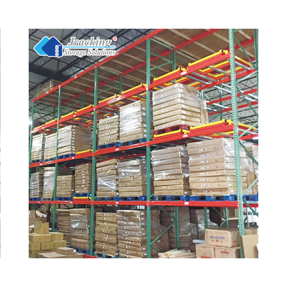 JRACKING Heavy Duty Industrial Warehouse Shelves Steel Teardrop Pallet Racking System For Logistics Center Storage