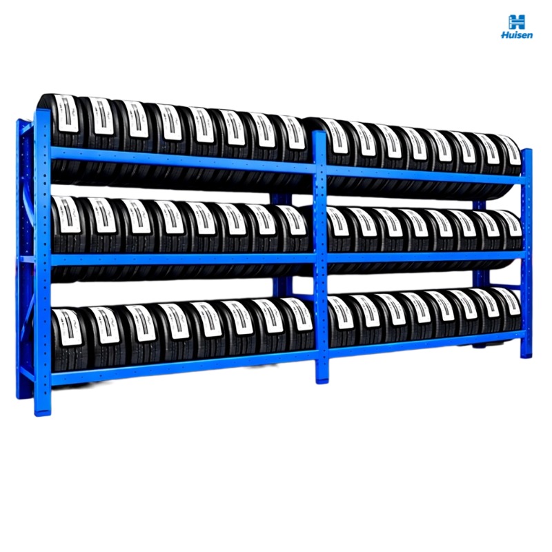 Automotive Warehouse Multi-Tier Tire Storage Rack Detachable Heavy Load Tire Racks