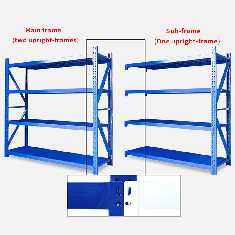 Adjustable Metal Boltless 5-Layer 2000mm Powder Coated Durable Medium Duty Warehouse Storage Rack Units No-Bolt Stacking