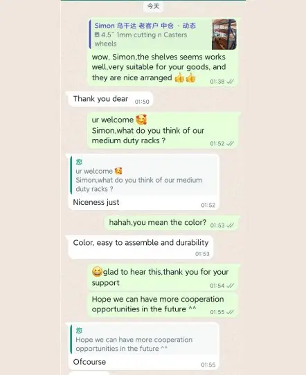 Industrial client feedback on pallet rack installation