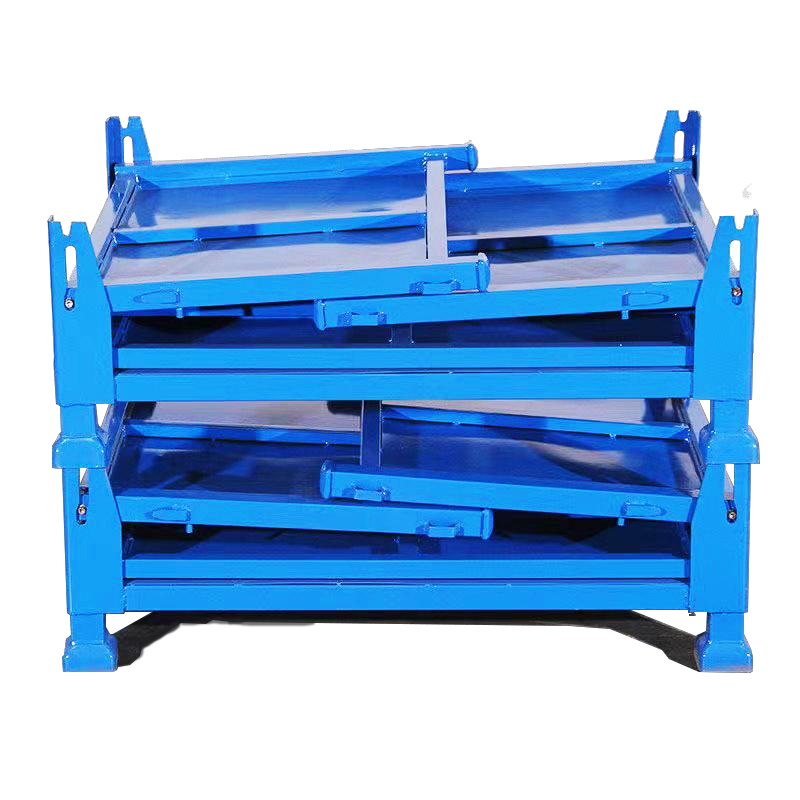 Customizable Heavy-Duty Portable Steel Stacking Racks Corrosion Protected Pallet Shelves Warehouse Storage Metal Mobile Storage
