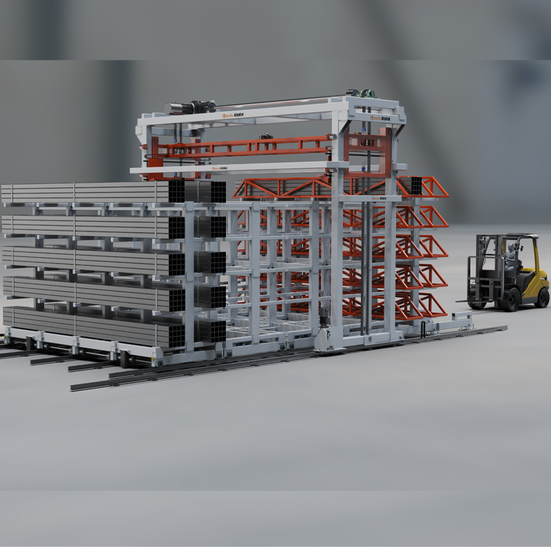 Customized 8-Layer Corrosion Protection Powder Coated Steel Industrial Warehouse Storage Rack System with Automated Retrieval