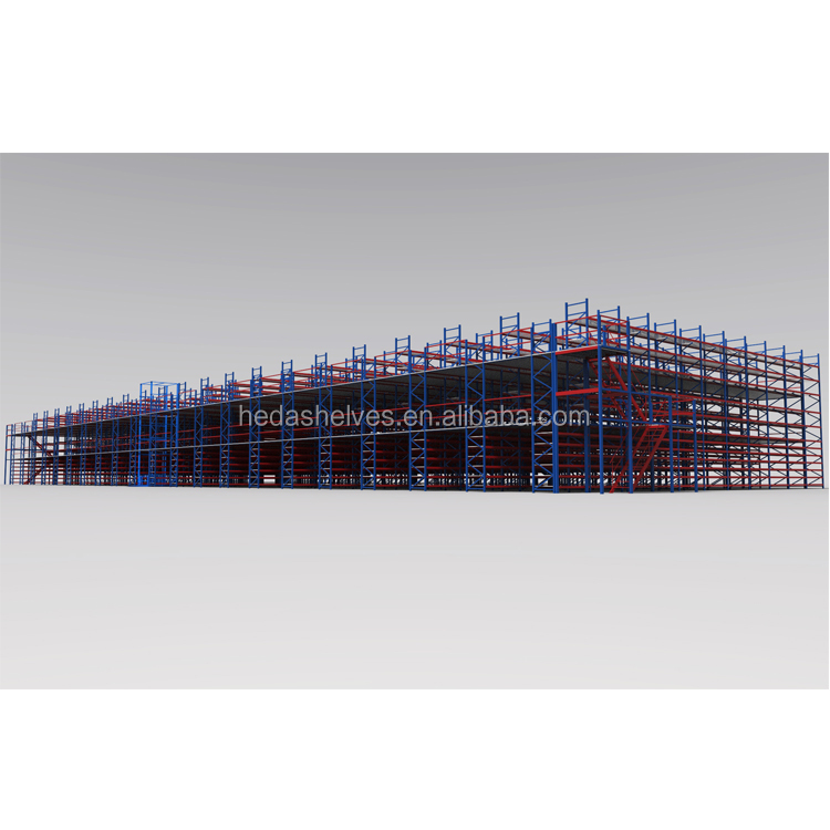 Warehouse Storage Steel Shelving System Metal Mezzanine Racking Industrial Structure Platform
