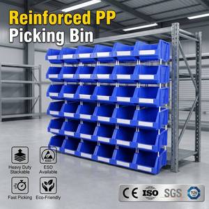 Semi-Open Stacking Warehouse Bin Spare Parts Organizer