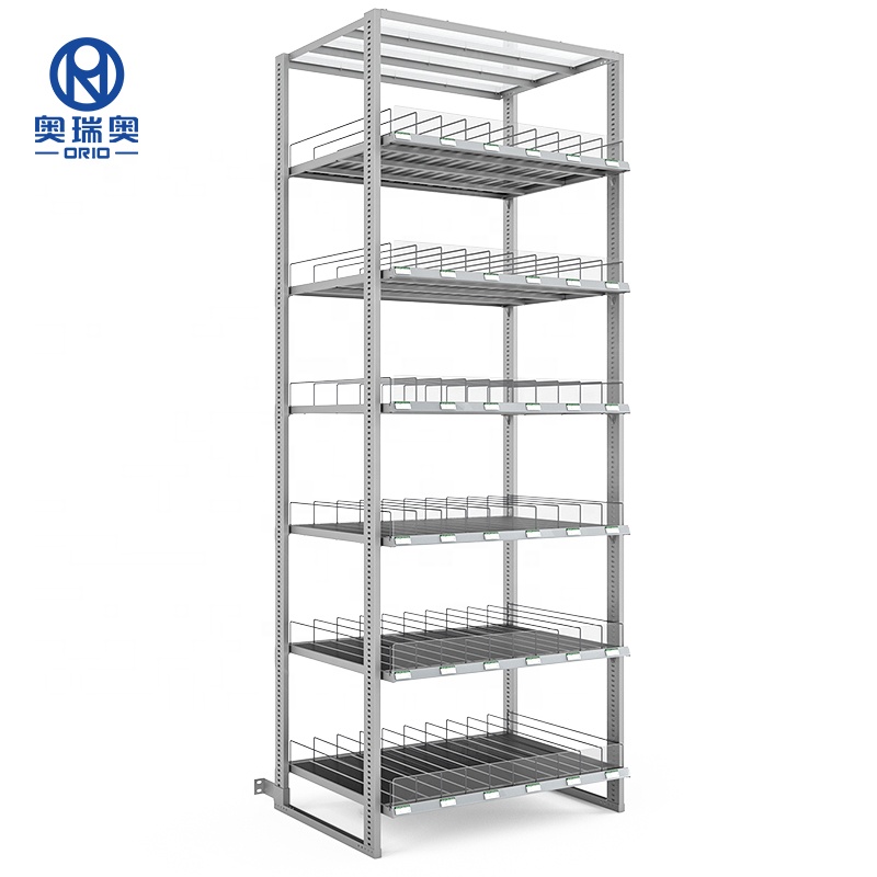 Gravity Flow Rack Rear Replenishment Gravity Roller Shelving System Walk in Cooler Shelf Rack for Cold Room Freezer Shelf