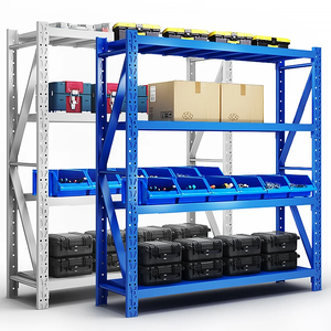 Heavy Duty Steel Storage Rack with Plastic Bins