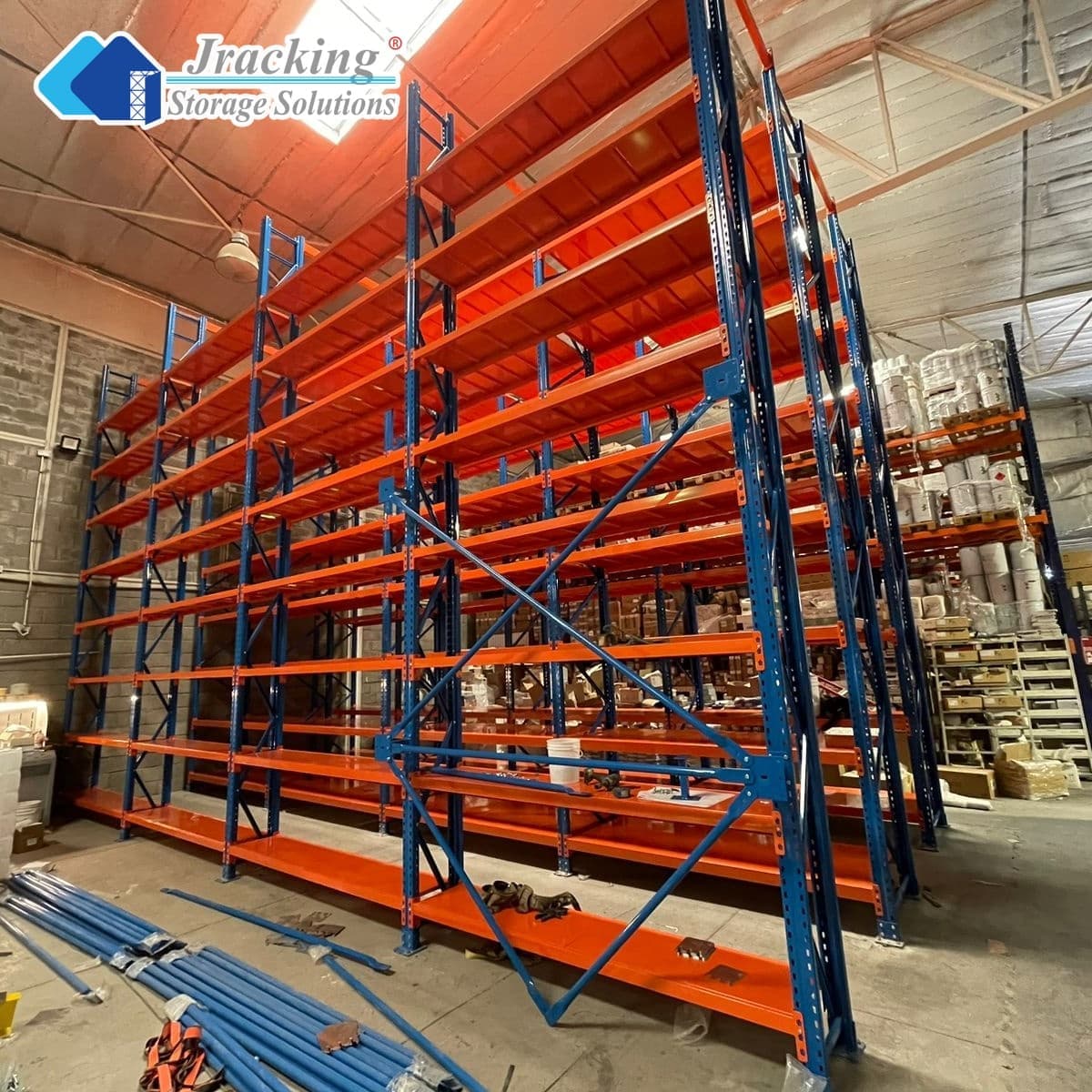 Premium Industrial Storage Stacking Shelves Racks Heavy Duty Steel EU Pallet Racking System For Logistics Warehouses